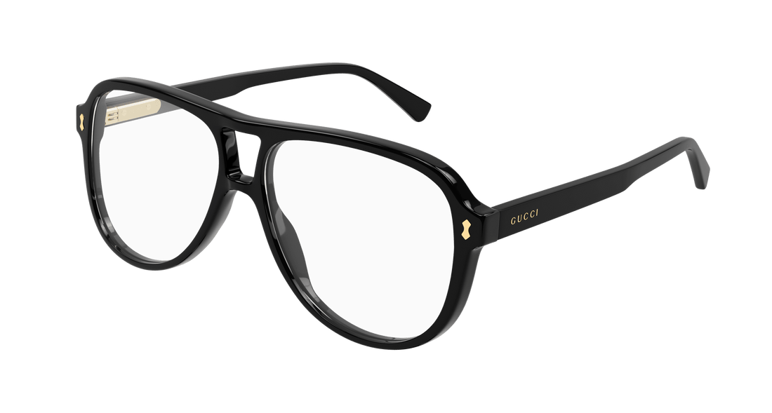 Óculos graduados gucci gg1044o 001 masculino tamanho 57mm - Vista principal