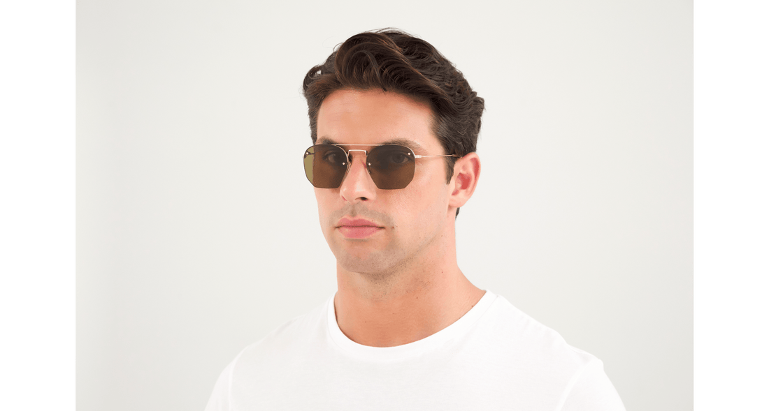 Occhiali da sole saint laurent sl 422 001 irregular masculino taglia 52mm - Vista dettagliata