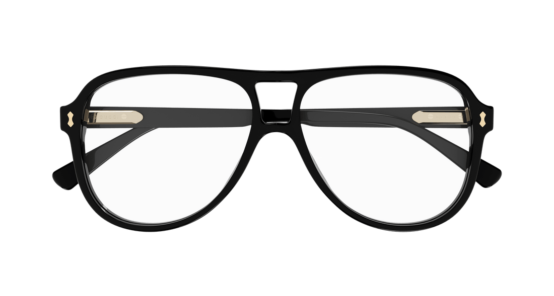 Óculos graduados gucci gg1044o 001 masculino tamanho 57mm - Vista de detalhe