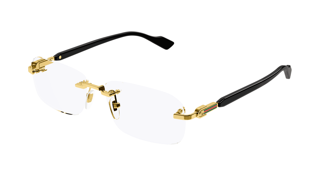 Óculos graduados gucci gg1221o 001 masculino tamanho 56mm - Vista principal
