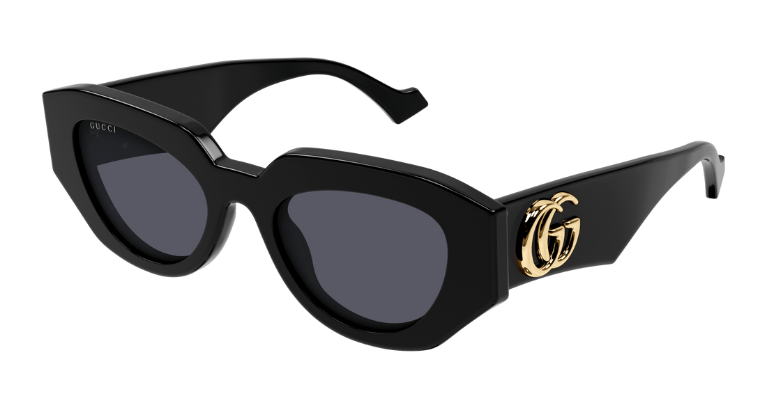 Lunettes de soleil gucci gg1421s 001 negro rectangular femenino taille 51mm - Vue principale