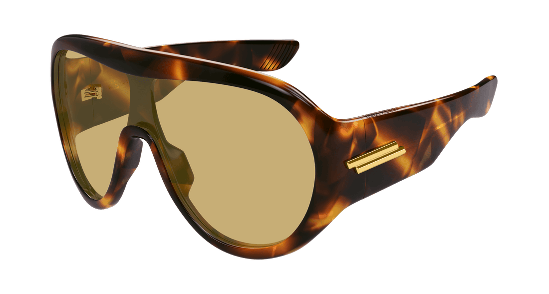 Lunettes de soleil bottega veneta bv1345s 002 havana mask unisex taille 99mm - Vue principale