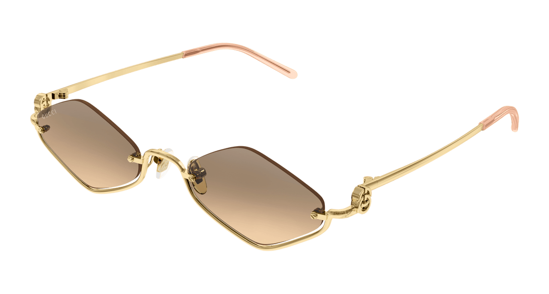 Sunglasses gucci gg1604s 003 dorado geometric femenino size 53mm - Main view