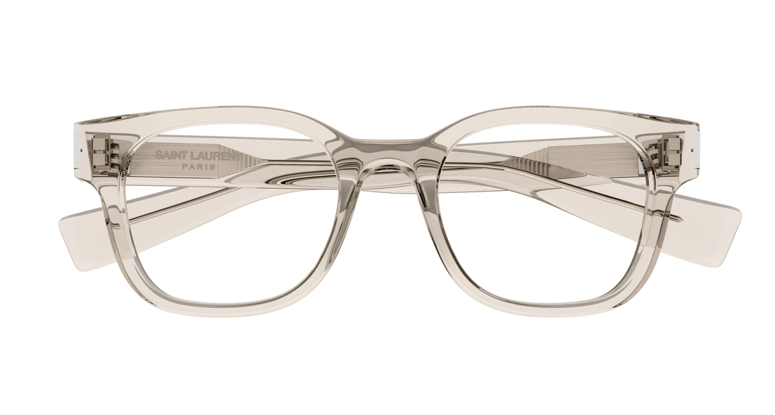 Prescription glasses saint laurent sl 722 004 beige rectangular / squared femenino size 49mm - Detailed view