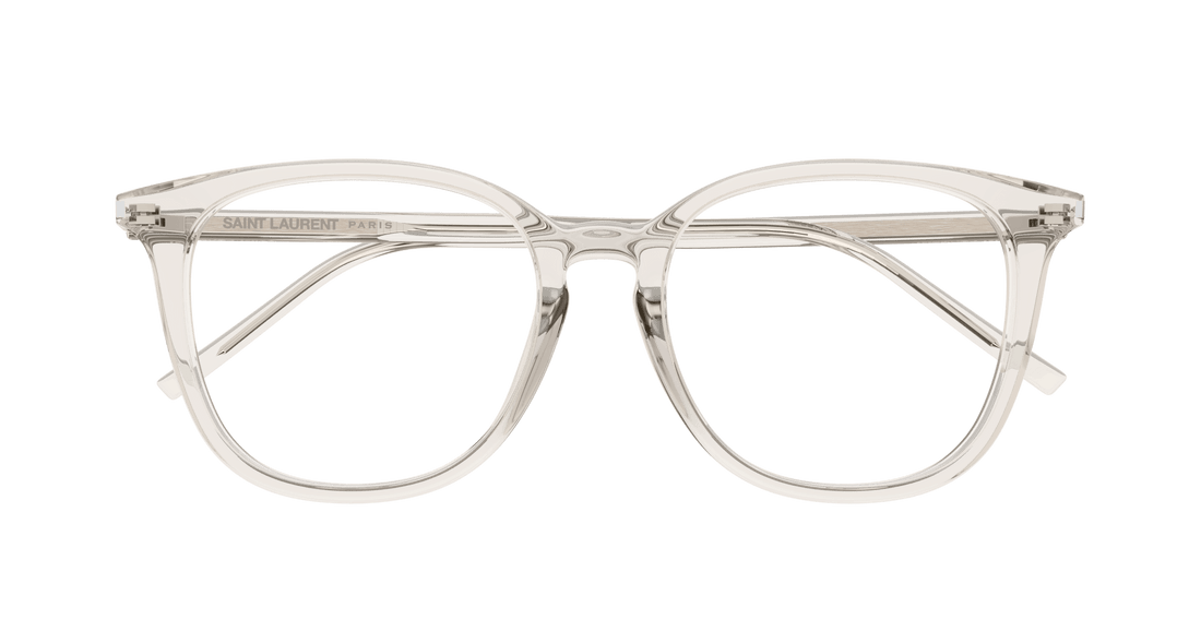 Prescription glasses saint laurent sl 724/f 003 beige cat eye femenino size 53mm - Detailed view