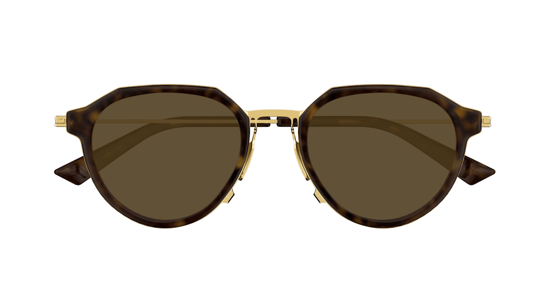 Occhiali da sole bottega veneta bv1331s 002 havana round/oval/panthos unisex taglia 50mm - Vista dettagliata