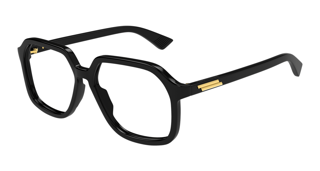 Occhiali da vista bottega veneta bv1329o 001 negro rectangular / squared unisex taglia 55mm - Vista principale