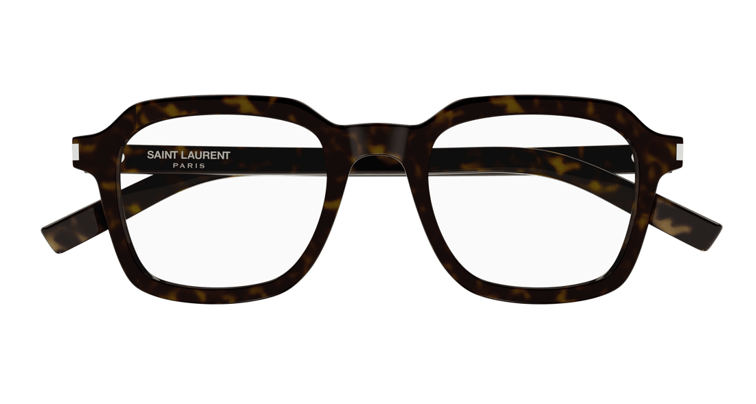 Prescription glasses saint laurent sl 715 slim opt 002 havana rectangular / squared unisex size 49mm - Detailed view