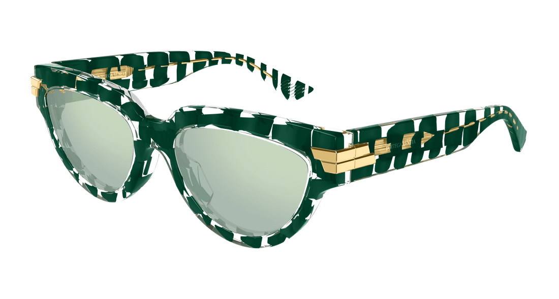 Lunettes de soleil bottega veneta bv1035s 008 verde cat eye femenino taille 55mm - Vue principale