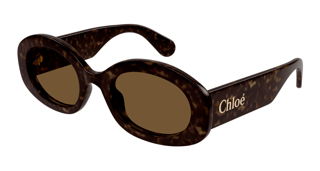 Gafas de sol chloé ch0258s 002 havana round/oval/panthos femenino talla 53mm - Vista principal