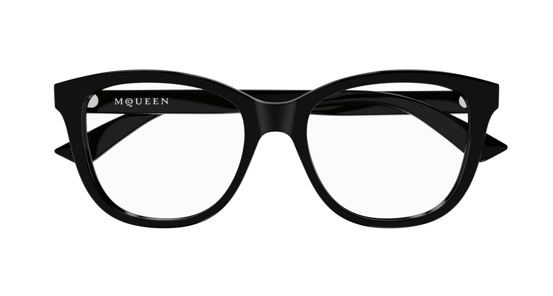 Gafas graduadas alexander mcqueen am0487o 001 negro cat eye femenino talla 54mm - Vista de detalle