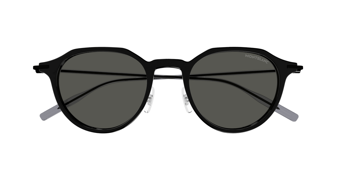 Occhiali da sole montblanc mb0355s 001 negro round/oval/panthos masculino taglia 49mm - Vista dettagliata