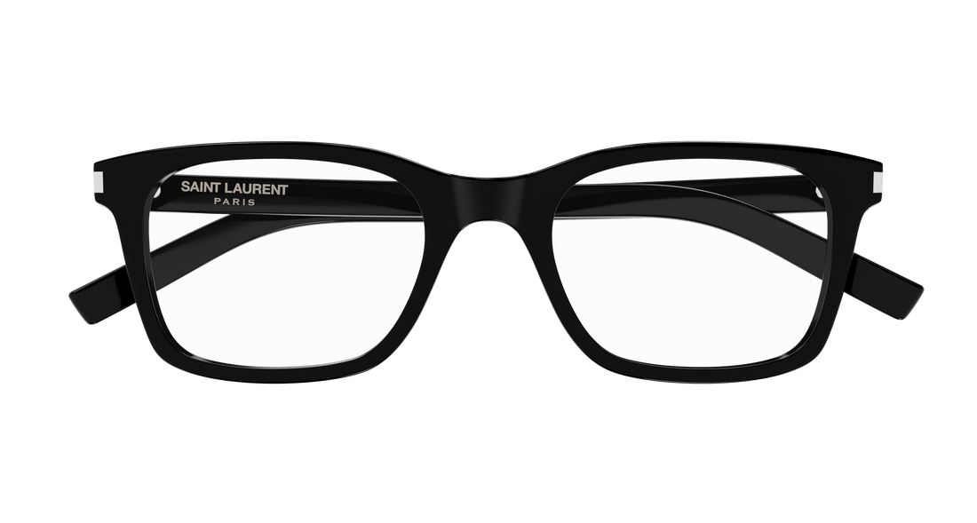 Prescription glasses saint laurent sl 718 slim 005 negro rectangular / squared masculino size 54mm - Detailed view