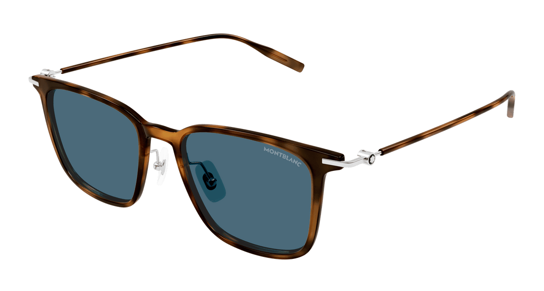 Occhiali da sole montblanc mb0354s 004 havana rectangular / squared masculino taglia 52mm - Vista principale