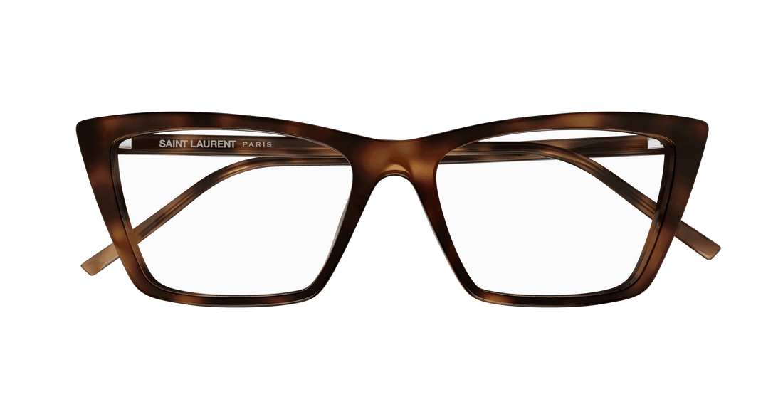Óculos graduados saint laurent sl 737 mica thin opt 003 havana rectangular / squared femenino tamanho 54mm - Vista de detalhe