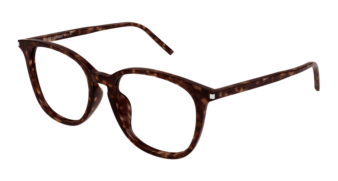 Prescription glasses saint laurent sl 724/f 002 havana cat eye femenino size 53mm - Main view