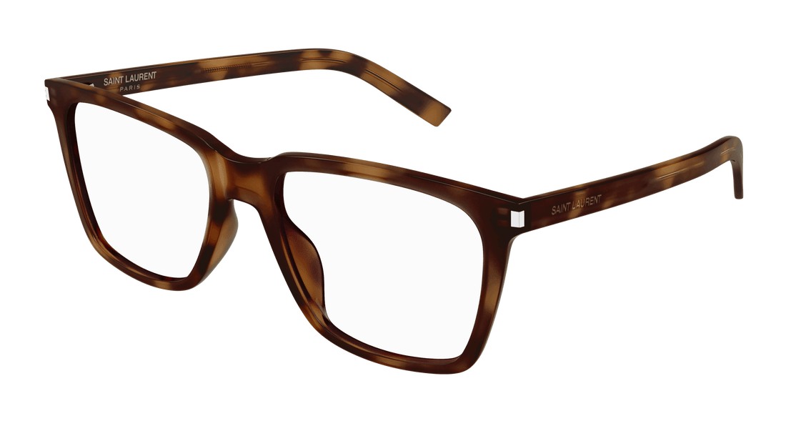 Prescription glasses saint laurent sl 717 slim 003 havana rectangular / squared femenino size 54mm - Main view