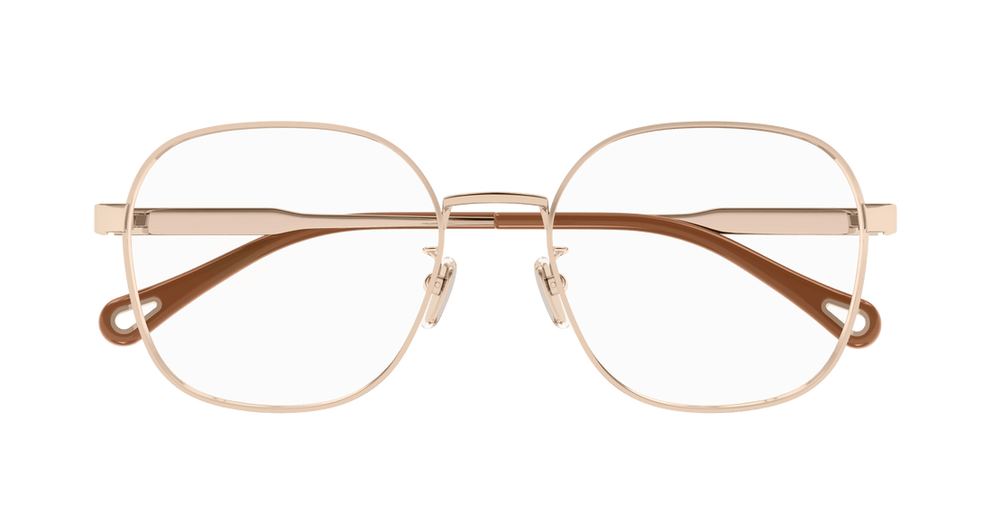 Óculos graduados chloé ch0274oa 003 dorado round/oval/panthos femenino tamanho 54mm - Vista de detalhe