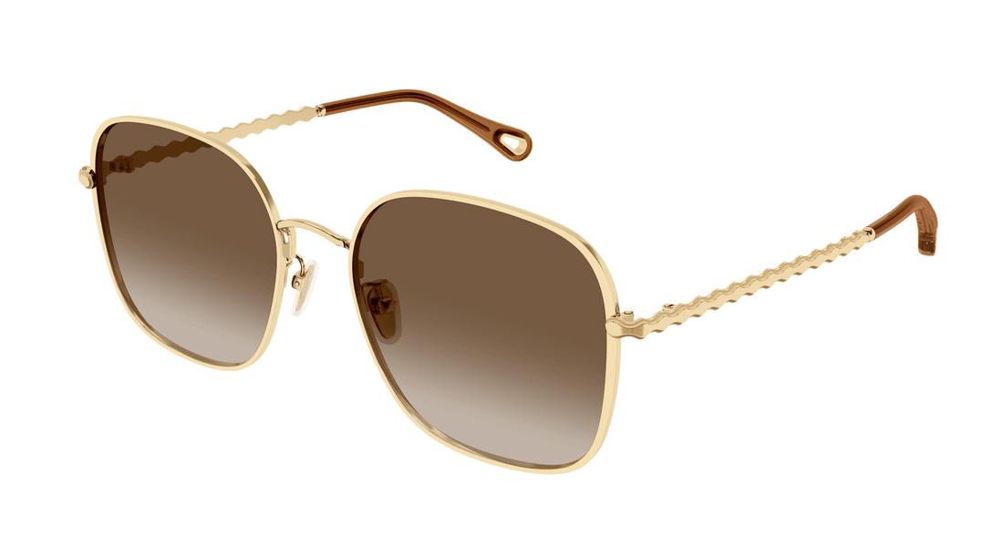 Solbriller chloé ch0255sk 003 dorado rectangular / squared femenino størrelse 57mm - Hovedvisning