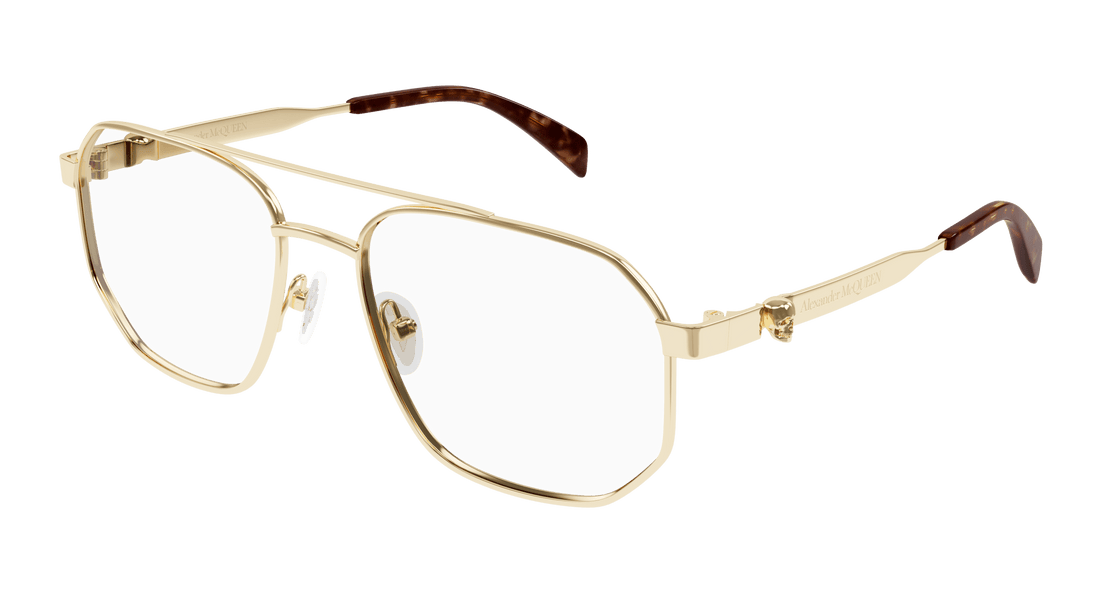 Prescription glasses alexander mcqueen am0459o 002 masculino size 57mm - Main view