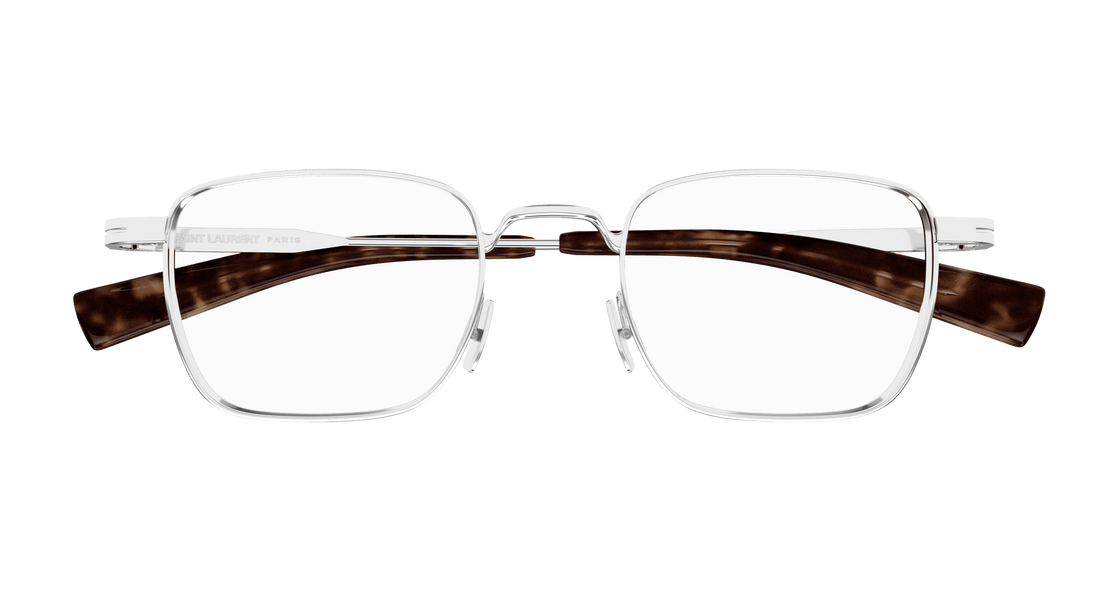 Prescription glasses saint laurent sl 729 002 plateado rectangular / squared masculino size 49mm - Detailed view