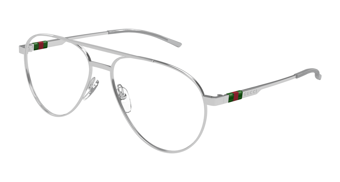 Brillen gucci gg1679o 001 plateado pilot/navigator masculino größe 56mm - Hauptansicht