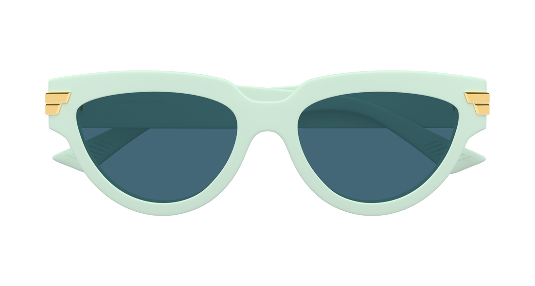 Occhiali da sole bottega veneta bv1035s 009 verde cat eye femenino taglia 55mm - Vista dettagliata