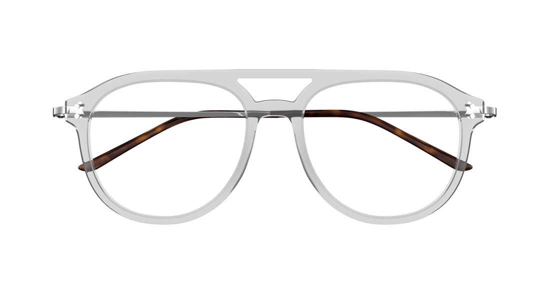Occhiali da vista gucci gg1708o 003 gris pilot/navigator masculino taglia 53mm - Vista dettagliata