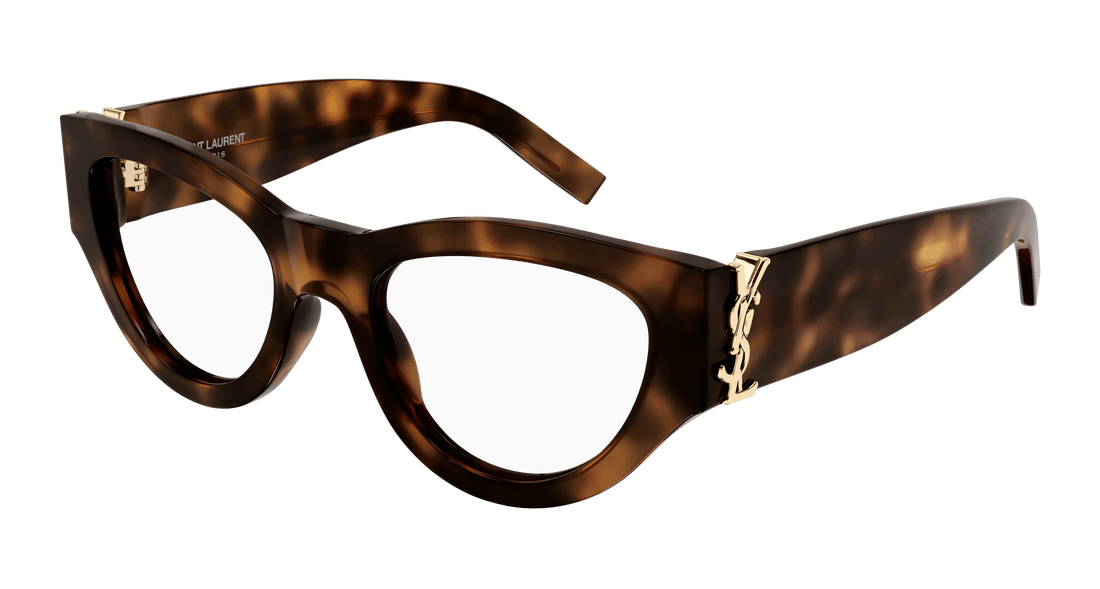 Prescription glasses saint laurent sl m94 opt 002 havana cat eye femenino size 53mm - Main view