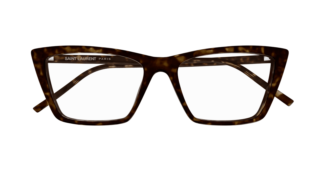 Óculos graduados saint laurent sl 737 mica thin opt 002 havana rectangular / squared femenino tamanho 54mm - Vista de detalhe
