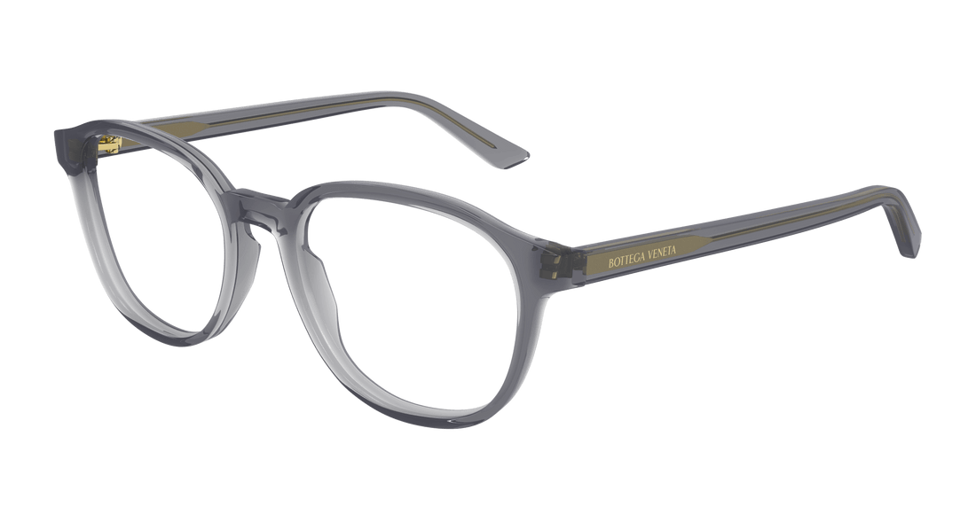 Occhiali da vista bottega veneta bv1312o 009 gris round/oval/panthos masculino taglia 52mm - Vista principale