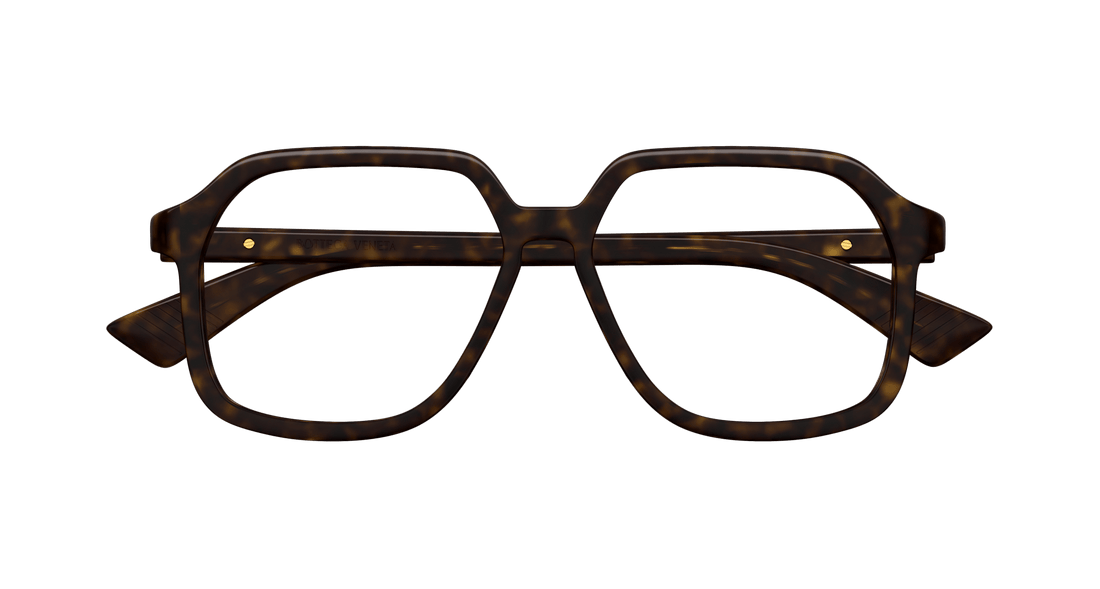 Occhiali da vista bottega veneta bv1329o 002 havana rectangular / squared unisex taglia 55mm - Vista dettagliata