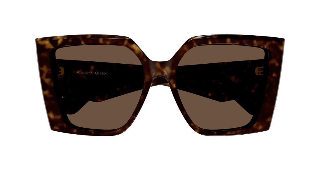 Gafas de sol alexander mcqueen am0467s 002 havana rectangular / squared femenino talla 56mm - Vista de detalle