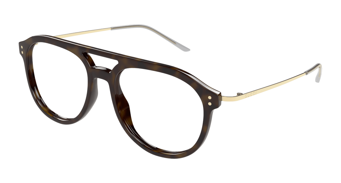 Occhiali da vista gucci gg1708o 002 havana pilot/navigator masculino taglia 53mm - Vista principale