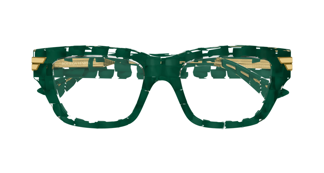 Occhiali da vista bottega veneta bv1190o 005 verde rectangular / squared femenino taglia 50mm - Vista dettagliata