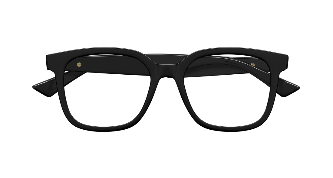Occhiali da vista bottega veneta bv1334oa 001 negro rectangular / squared unisex taglia 52mm - Vista dettagliata