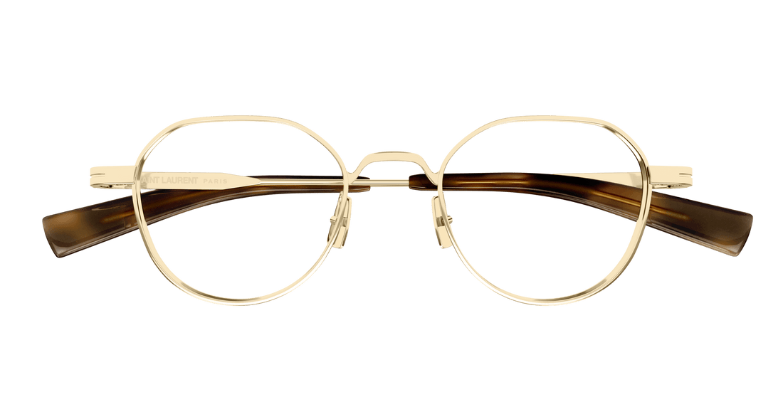 Lunettes de vue saint laurent sl 730 003 dorado round/oval/panthos masculino taille 47mm - Vue détaillée