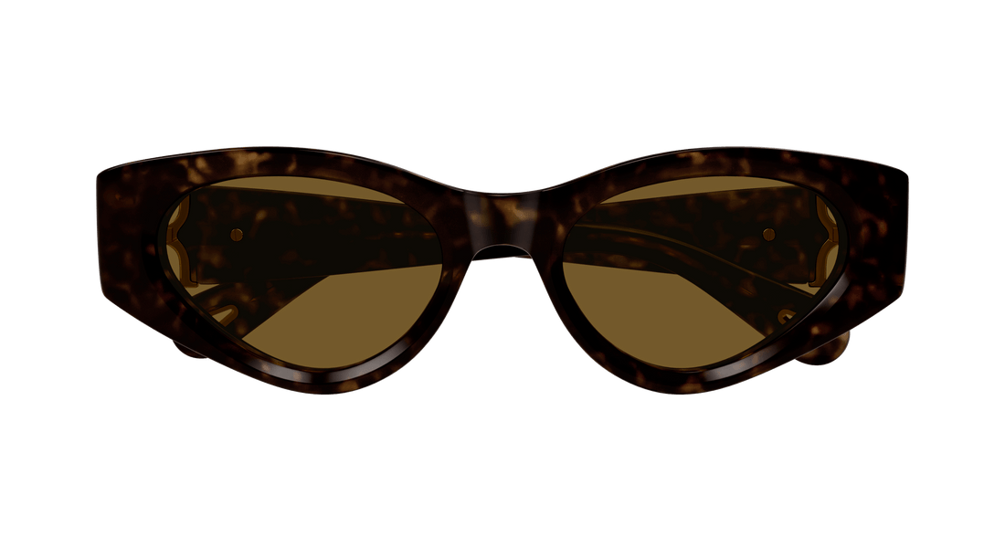 Óculos de sol chloé ch0259s 002 havana cat eye femenino tamanho 52mm - Vista de detalhe