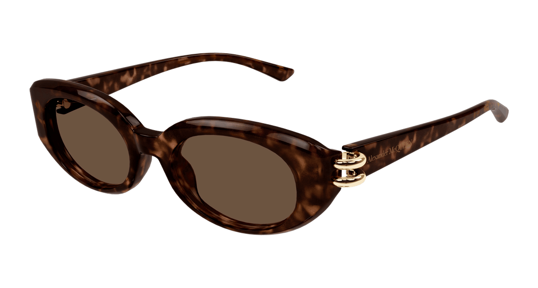 Gafas de sol alexander mcqueen am0469s 002 havana round/oval/panthos femenino talla 50mm - Vista principal