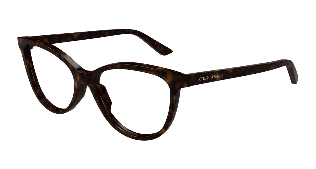 Occhiali da vista bottega veneta bv1313o 007 havana cat eye femenino taglia 55mm - Vista principale