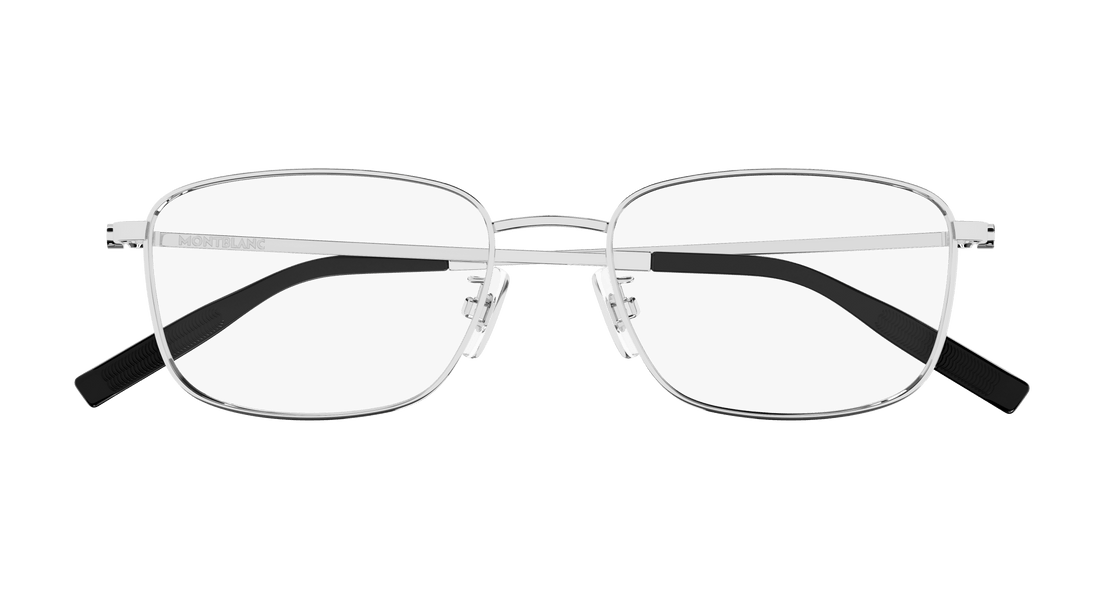 Occhiali da vista montblanc mb0373oa 001 plateado rectangular / squared masculino taglia 54mm - Vista dettagliata