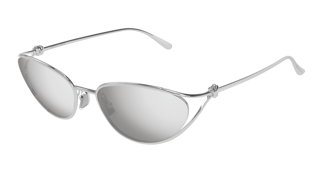 Lunettes de soleil bottega veneta bv1330s 002 plateado cat eye femenino taille 57mm - Vue principale