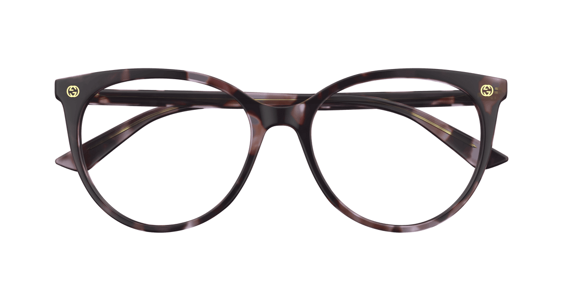 Brillen gucci gg0093o 009 havana round/oval/panthos femenino größe 53mm - Detailansicht