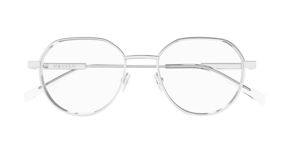 Dioptrijske naočale alexander mcqueen am0479o 001 plateado round/oval/panthos unisex veličina 50mm - Detaljni prikaz
