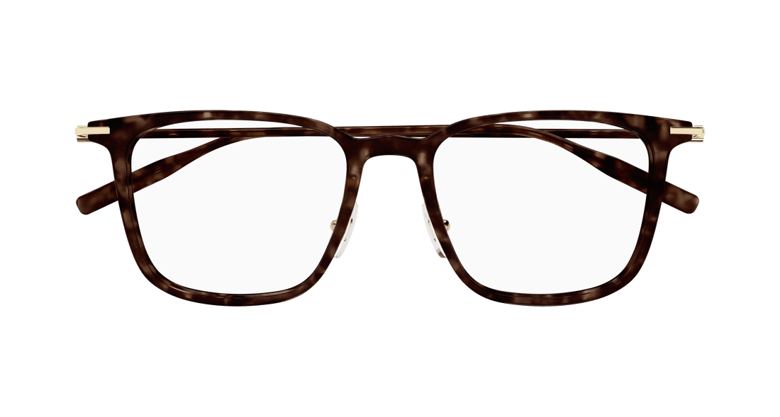 Occhiali da vista montblanc mb0354o 002 havana rectangular / squared masculino taglia 52mm - Vista dettagliata
