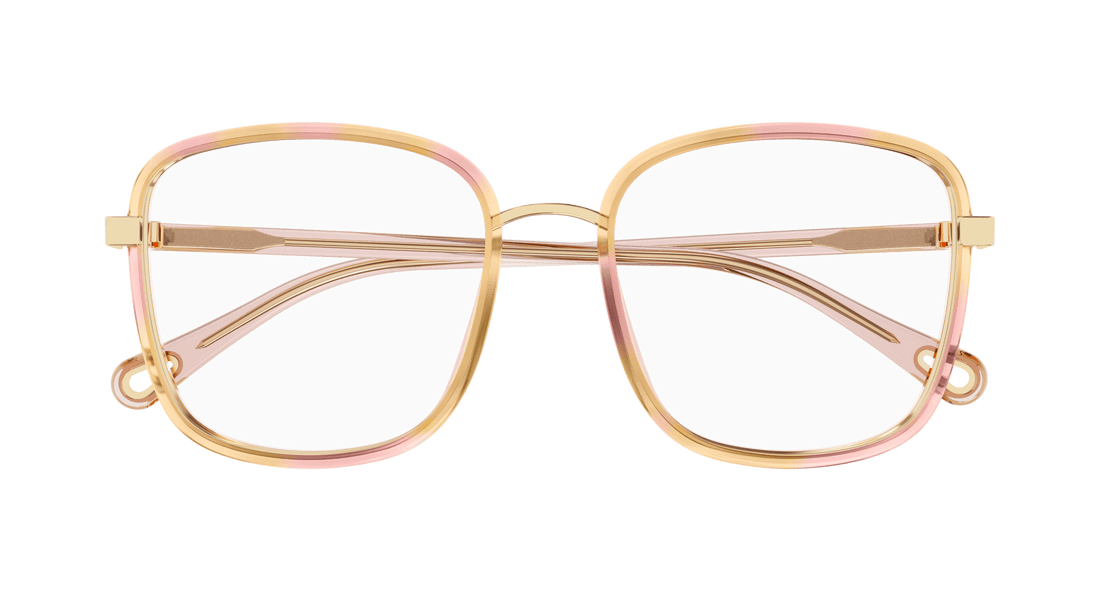 Brillen chloé ch0034o 016 havana rectangular / squared femenino größe 53mm - Detailansicht