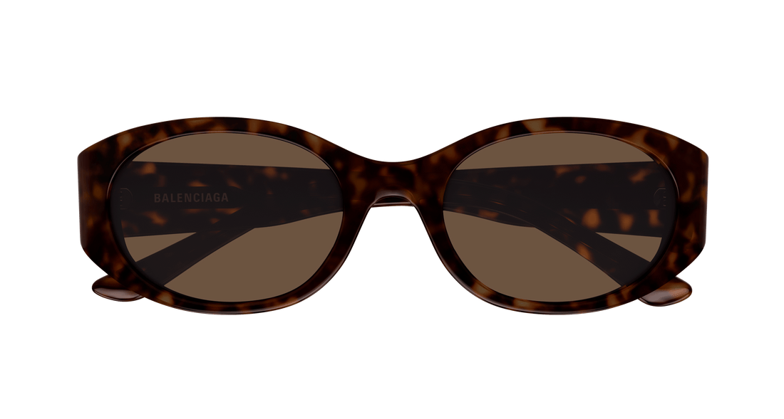 Gafas de sol balenciaga bb0369sk 002 havana round/oval/panthos femenino talla 55mm - Vista de detalle