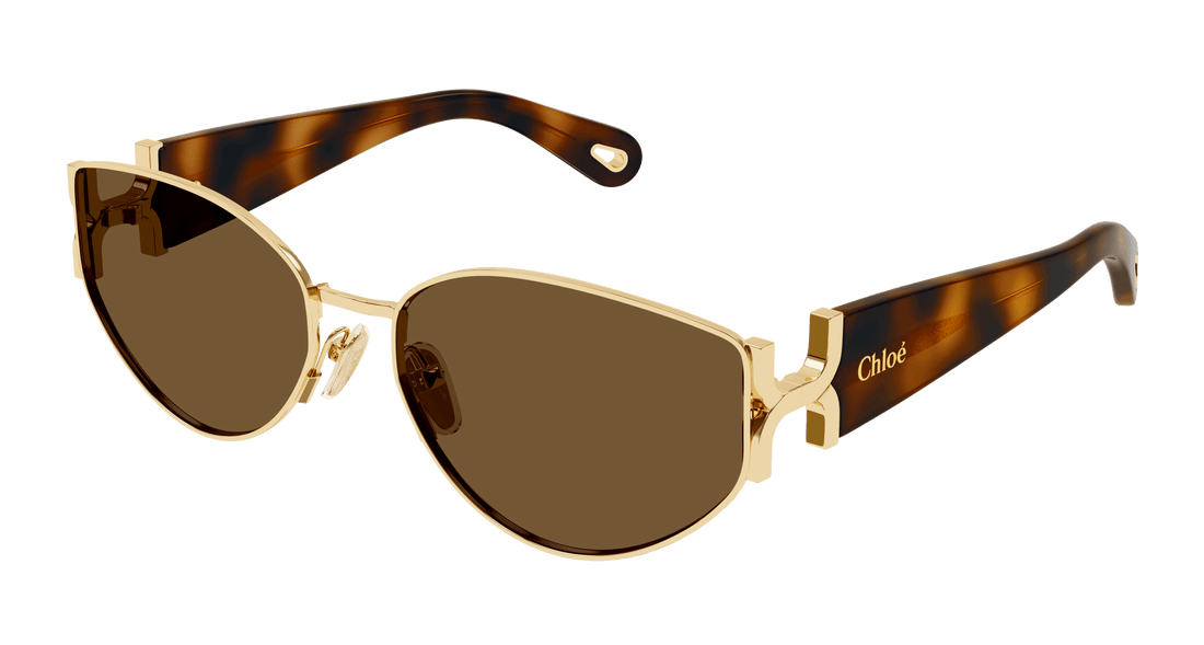 Gafas de sol chloé ch0260s 002 dorado round/oval/panthos femenino talla 59mm - Vista principal
