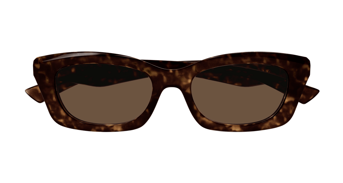 Solglasögon alexander mcqueen am0474s 002 havana rectangular / squared femenino storlek 52mm - Detaljvy