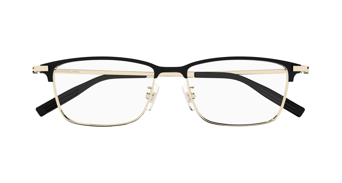 Brillen montblanc mb0374oa 002 negro rectangular / squared masculino größe 54mm - Detailansicht